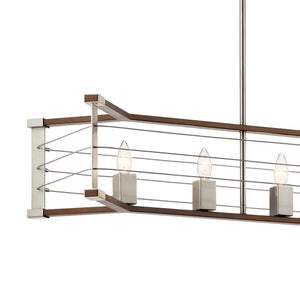 Kichler - 44252NI - Seven Light Linear Chandelier - Lente - Brushed Nickel