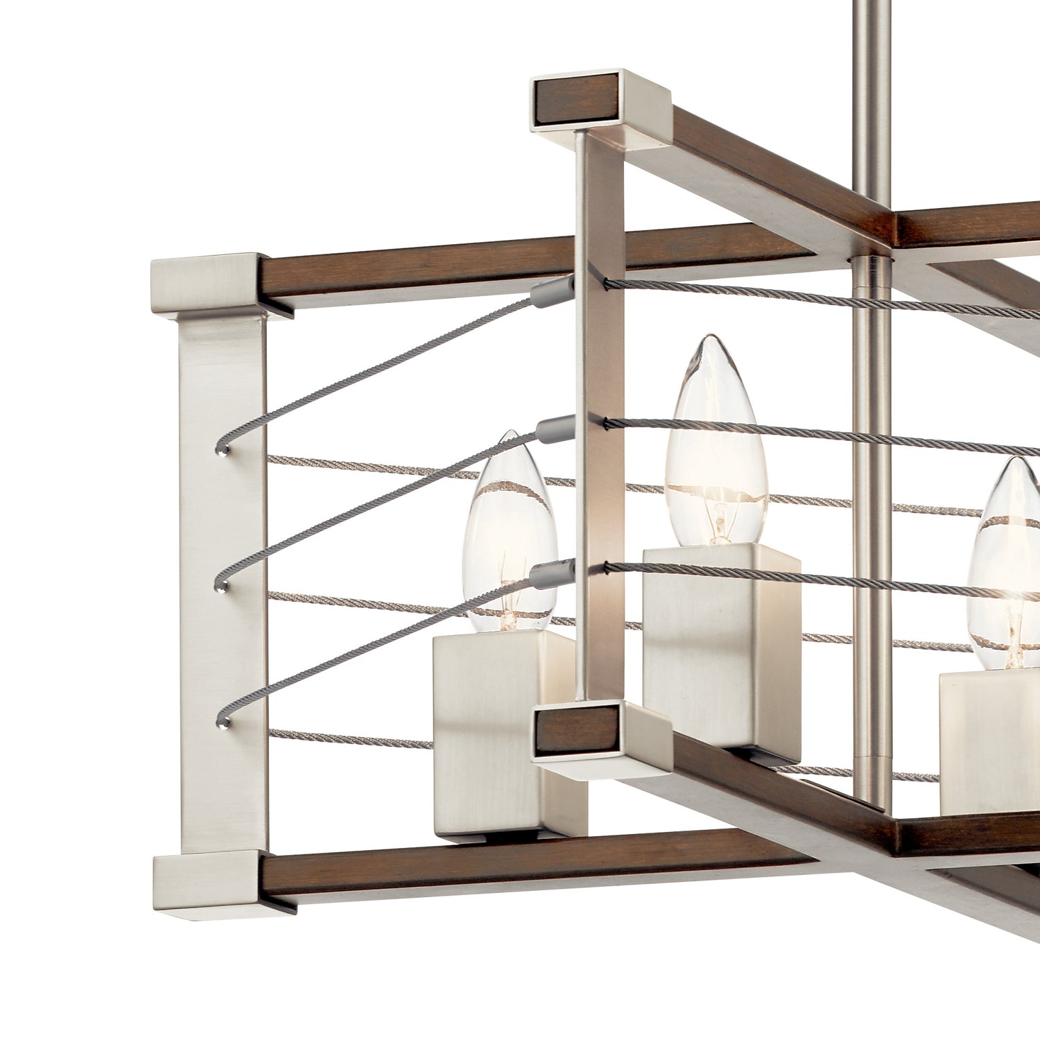 Kichler - 44253NI - Four Light Pendant - Lente - Brushed Nickel