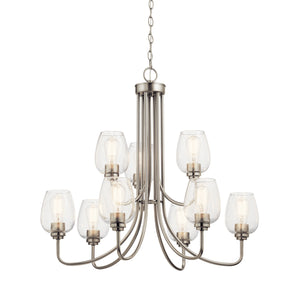 Kichler - 44378NICS - Nine Light Chandelier - Valserrano - Brushed Nickel