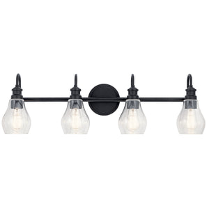 Kichler - 45393BK - Four Light Bath - Greenbrier - Black