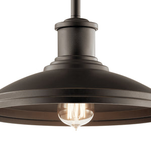 Kichler - 49982OZ - One Light Outdoor Pendant/Semi Flush Mount - Allenbury - Olde Bronze