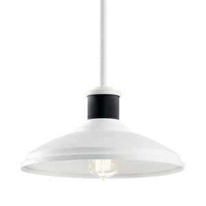 Kichler - 49982WH - One Light Outdoor Pendant/Semi Flush Mount - Allenbury - White