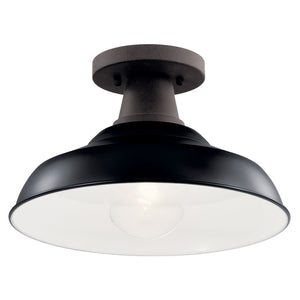 Kichler - 49992BK - One Light Outdoor Pendant/Semi Flush - Pier - Black