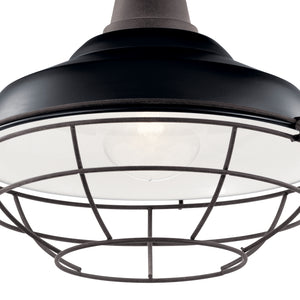 Kichler - 49992BK - One Light Outdoor Pendant/Semi Flush - Pier - Black
