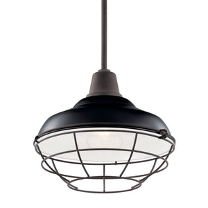 Kichler - 49992BK - One Light Outdoor Pendant/Semi Flush - Pier - Black