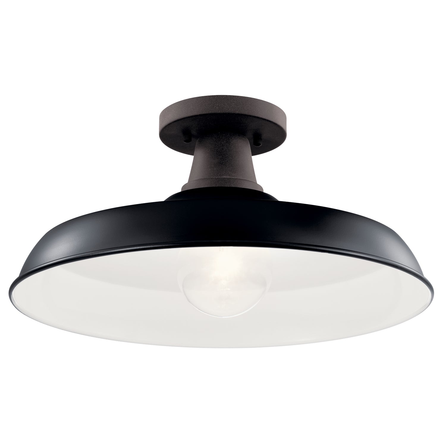 Kichler - 49993BK - One Light Outdoor Pendant/Semi Flush - Pier - Black