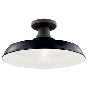 Kichler - 49993BK - One Light Outdoor Pendant/Semi Flush - Pier - Black