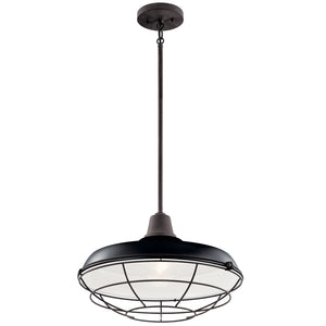 Kichler - 49993BK - One Light Outdoor Pendant/Semi Flush - Pier - Black