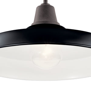 Kichler - 49993BK - One Light Outdoor Pendant/Semi Flush - Pier - Black