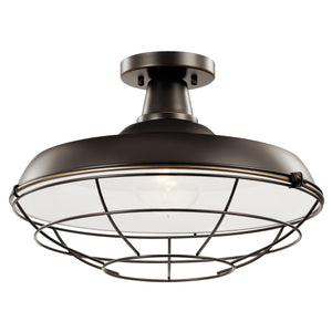 Kichler - 49993OZ - One Light Outdoor Pendant/Semi Flush - Pier - Olde Bronze