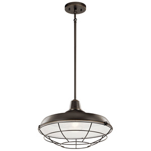 Kichler - 49993OZ - One Light Outdoor Pendant/Semi Flush - Pier - Olde Bronze