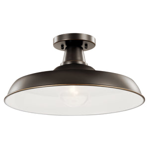 Kichler - 49993OZ - One Light Outdoor Pendant/Semi Flush - Pier - Olde Bronze