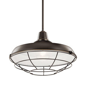 Kichler - 49993OZ - One Light Outdoor Pendant/Semi Flush - Pier - Olde Bronze