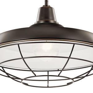Kichler - 49993OZ - One Light Outdoor Pendant/Semi Flush - Pier - Olde Bronze