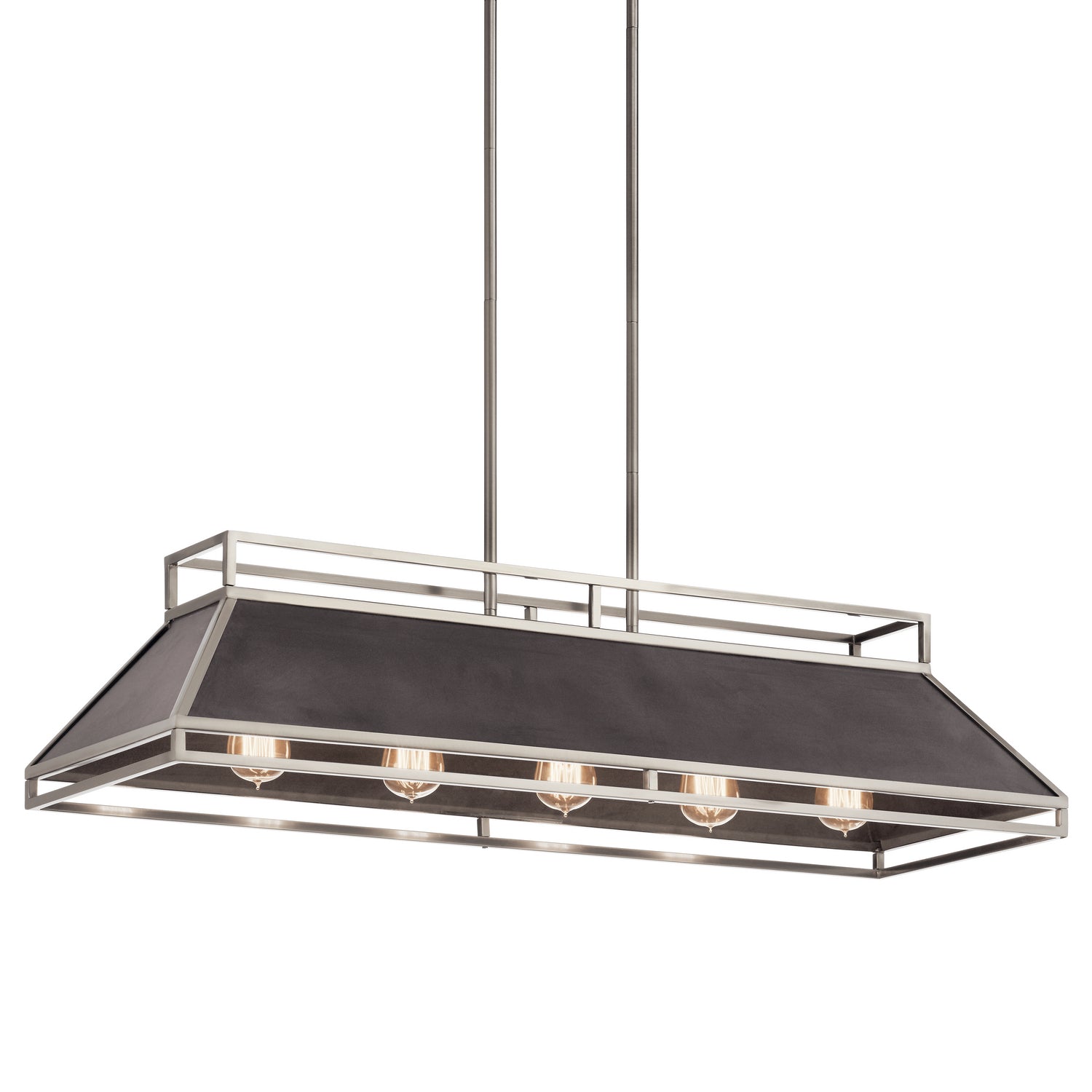 Kichler - 52037CLP - Five Light Linear Chandelier - Grendel - Classic Pewter