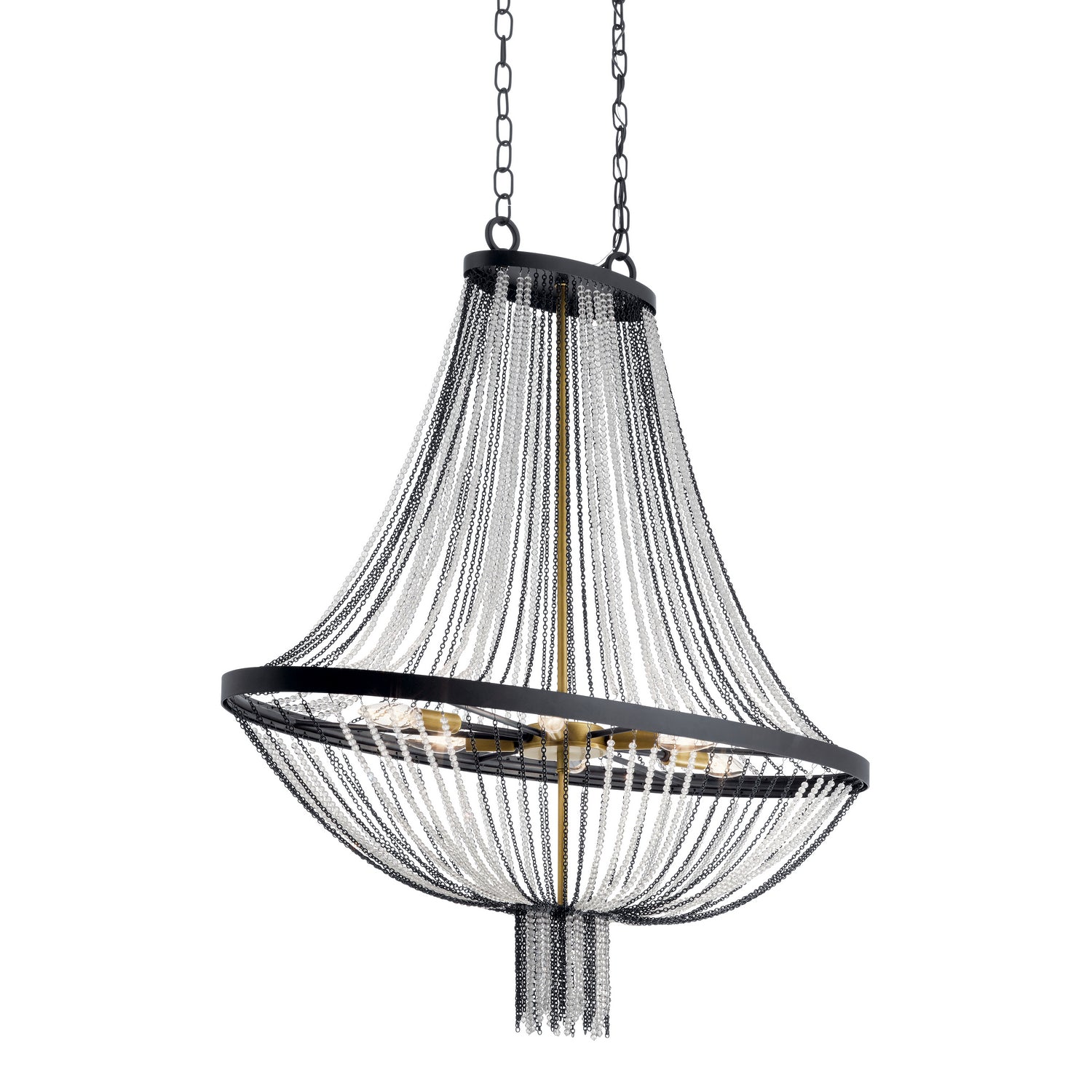 Kichler - 52048BKT - Six Light Foyer Chandelier - Alexia - Textured Black