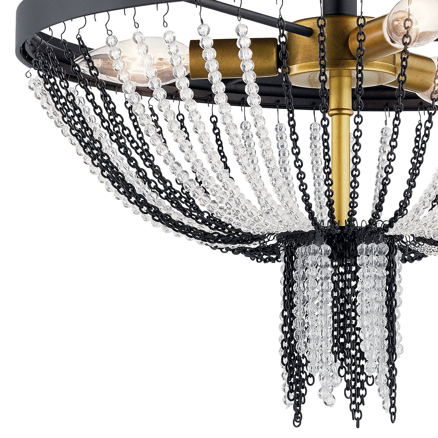 Kichler - 52049BKT - Three Light Semi Flush Mount - Alexia - Textured Black