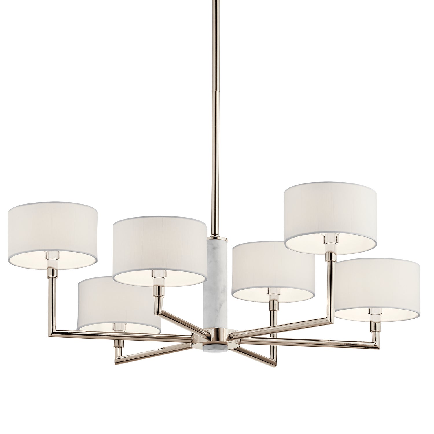 Kichler - 52052PN - Six Light Chandelier - Laurent - Polished Nickel