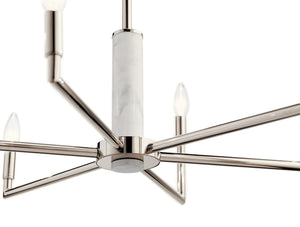 Kichler - 52052PN - Six Light Chandelier - Laurent - Polished Nickel