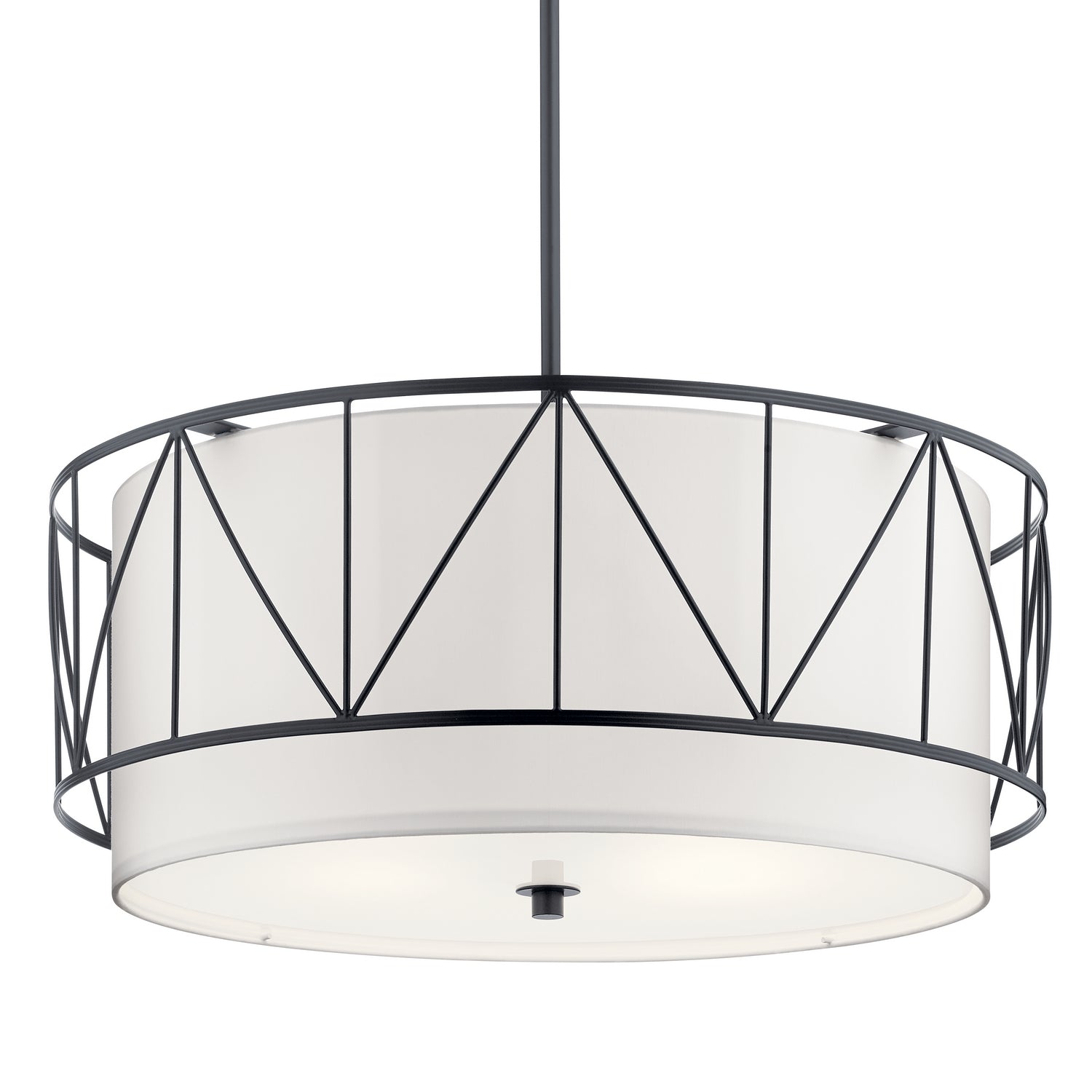 Kichler - 52072BK - Four Light Pendant - Birkleigh - Black