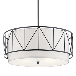 Kichler - 52072BK - Four Light Pendant - Birkleigh - Black