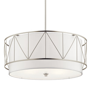 Kichler - 52072SN - Four Light Pendant - Birkleigh - Satin Nickel