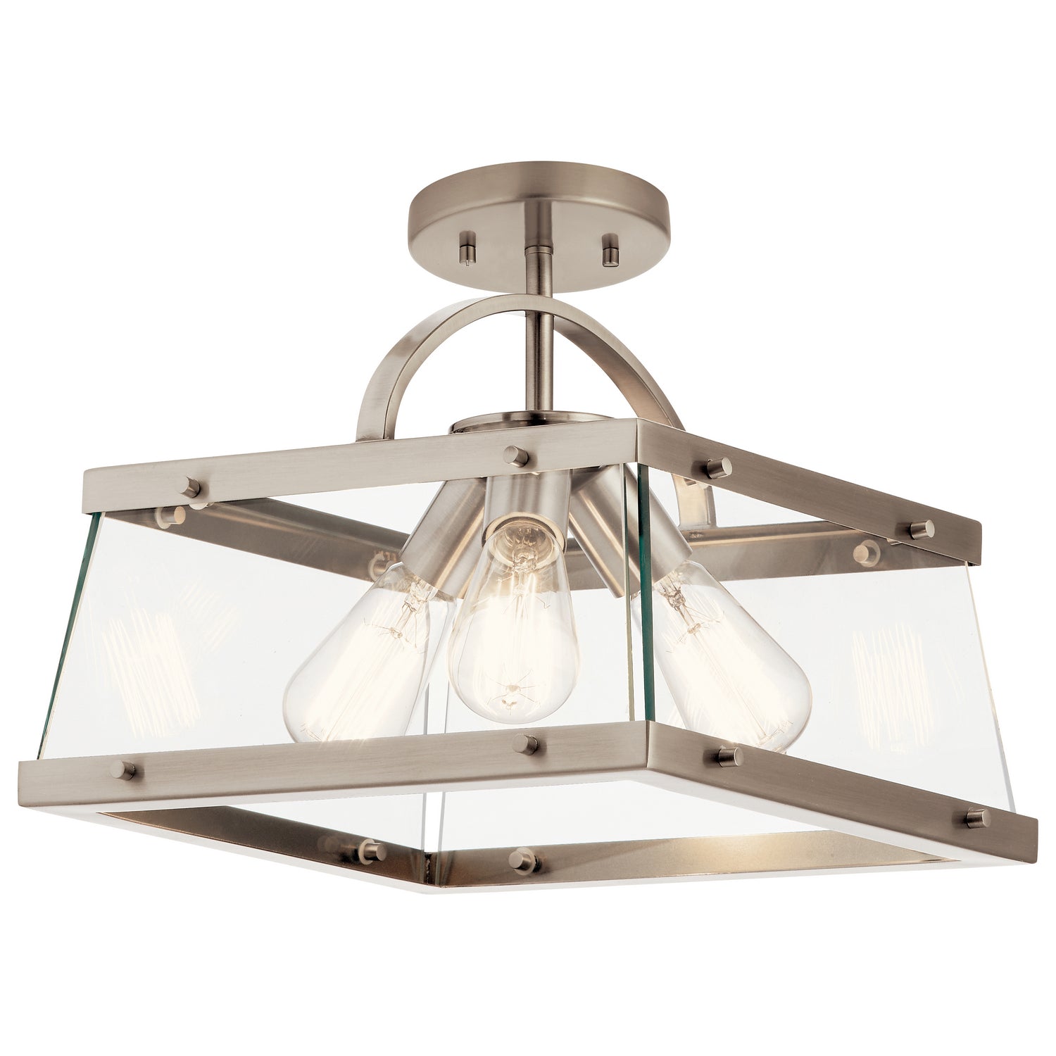 Kichler - 52125CLP - Three Light Pendant/Semi Flush Mount - Darton - Classic Pewter