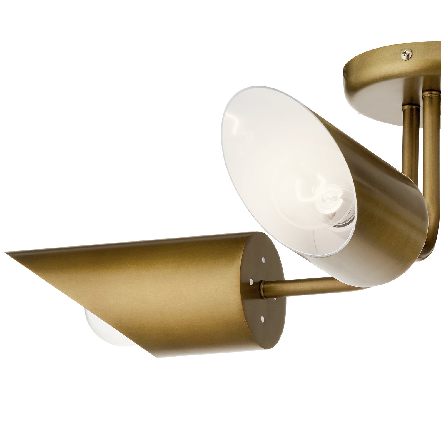 Kichler - 52164NBR - Four Light Semi Flush Mount - Trentino - Natural Brass