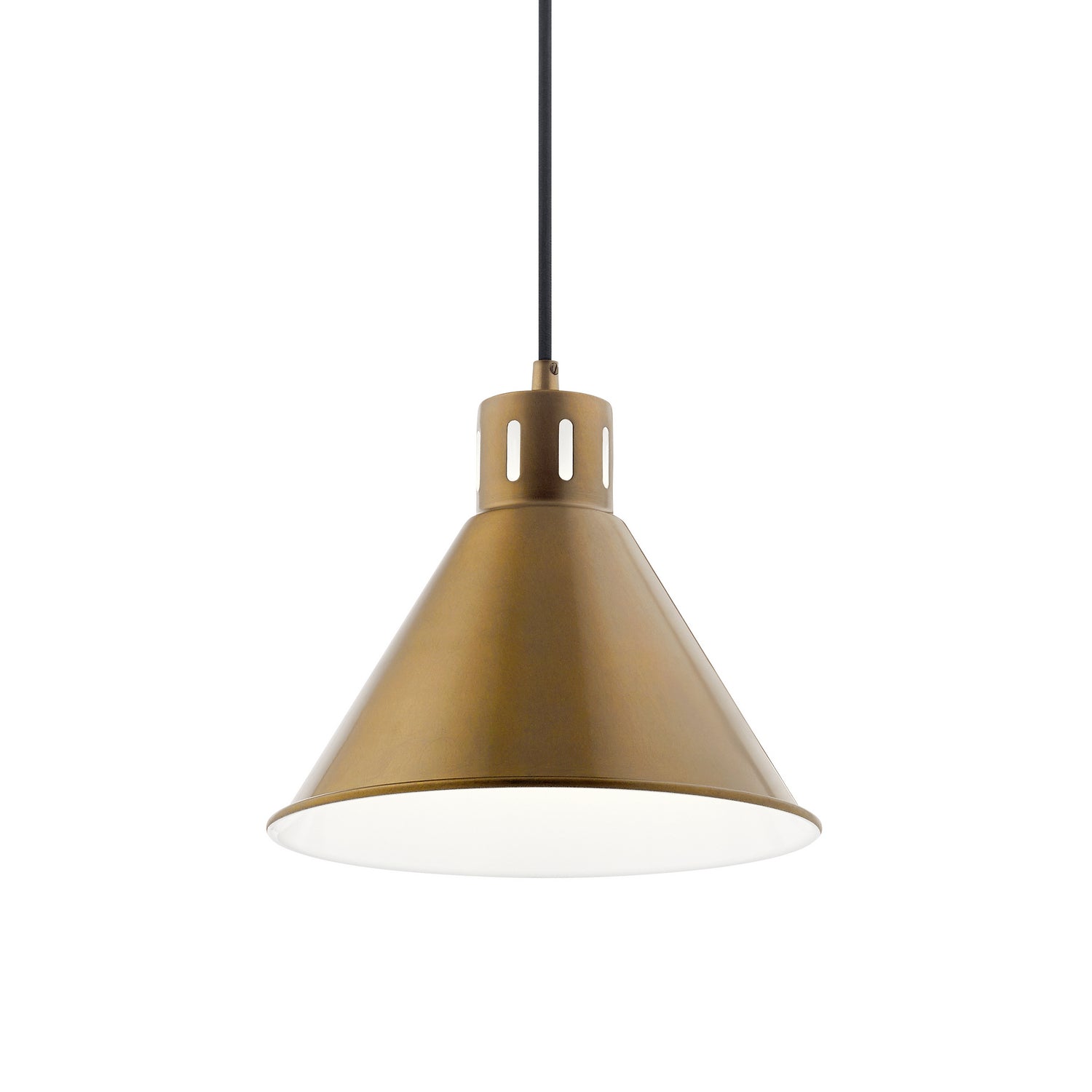 Kichler - 52176NBR - One Light Pendant - Zailey - Natural Brass