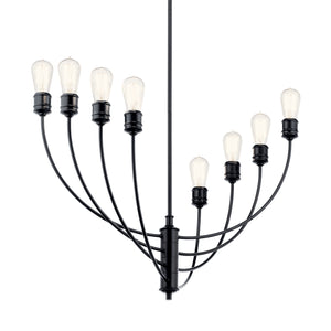 Kichler - 52255BK - Eight Light Chandelier - Hatton - Black