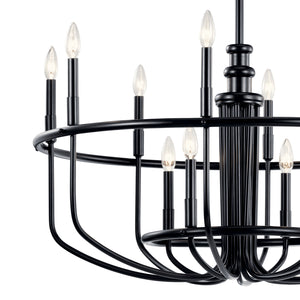 Kichler - 52305BK - 12 Light Chandelier - Capitol Hill - Black