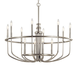 Kichler - 52305NI - 12 Light Chandelier - Capitol Hill - Brushed Nickel