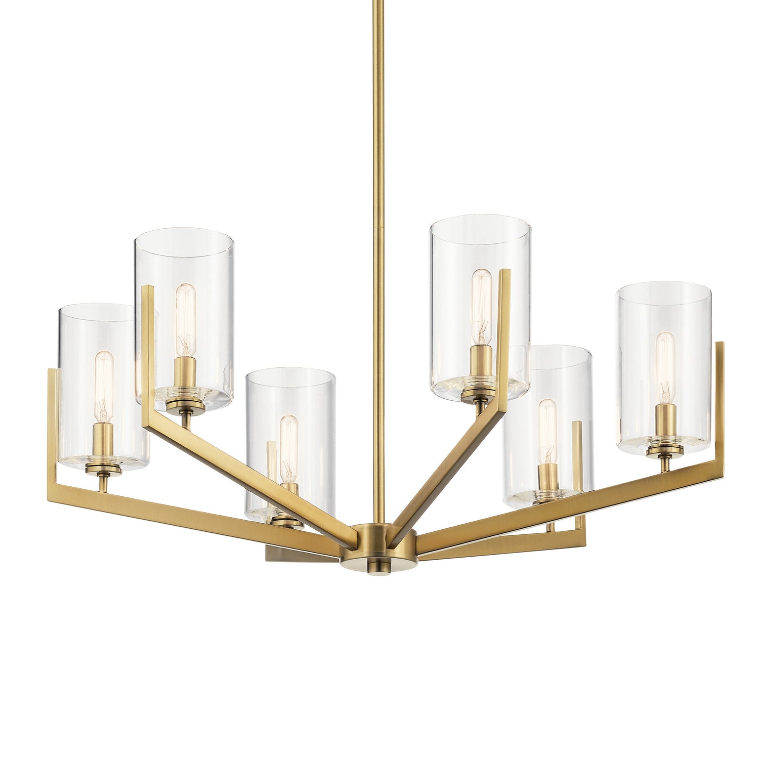 Kichler - 52314BNB - Six Light Chandelier - Nye - Brushed Natural Brass