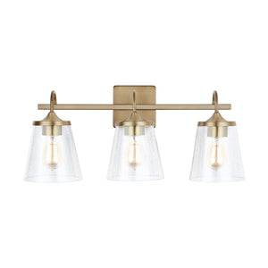 Capital Lighting - 139132AD-496 - Three Light Vanity - Jayne - Aged Brass