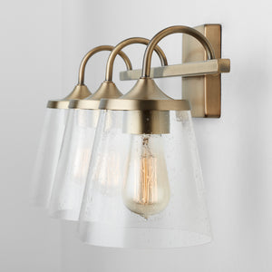 Capital Lighting - 139132AD-496 - Three Light Vanity - Jayne - Aged Brass