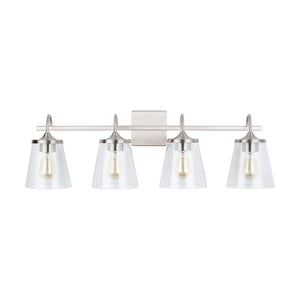 Capital Lighting - 139142BN-496 - Four Light Vanity - Jayne - Brushed Nickel