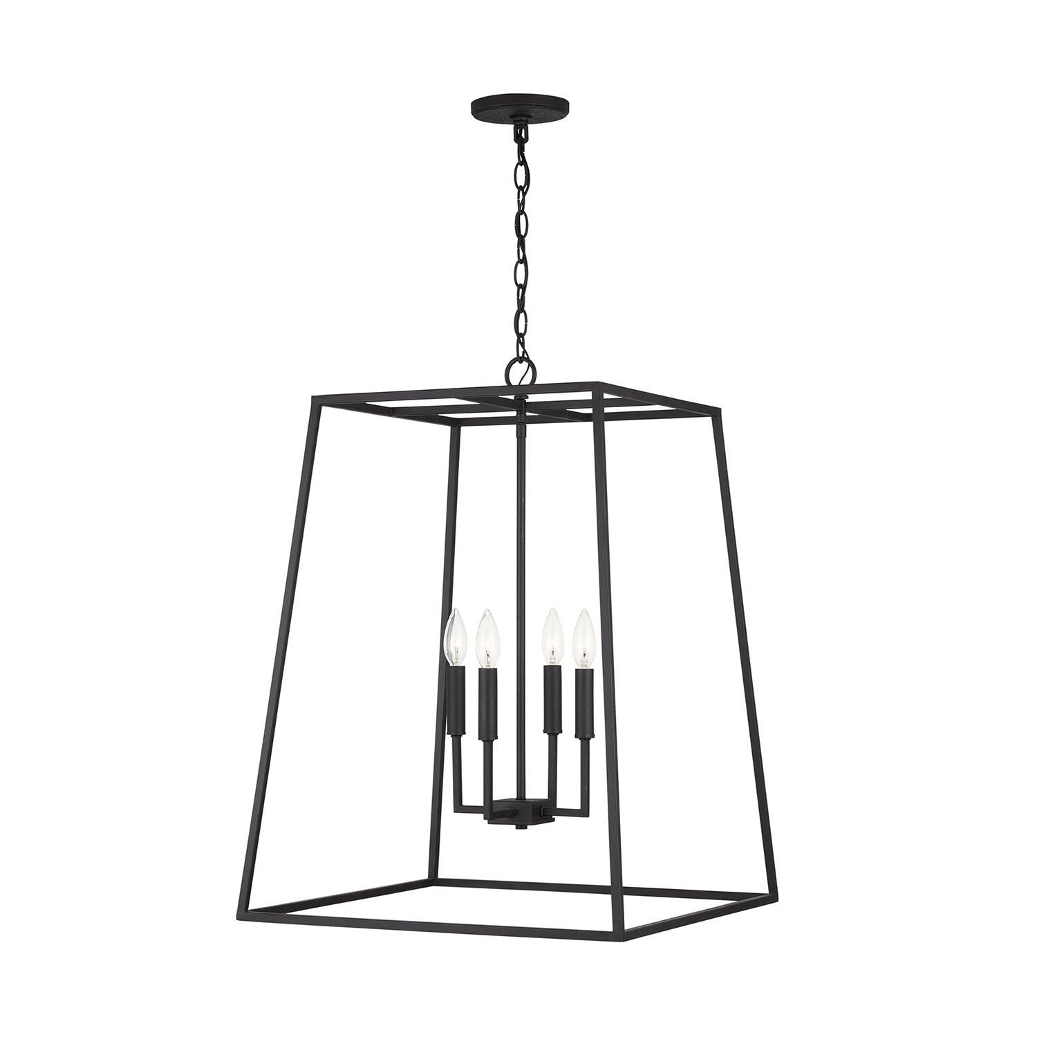 Capital Lighting - 337341BI - Four Light Pendant - Clint - Black Iron