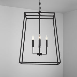 Capital Lighting - 337341BI - Four Light Pendant - Clint - Black Iron