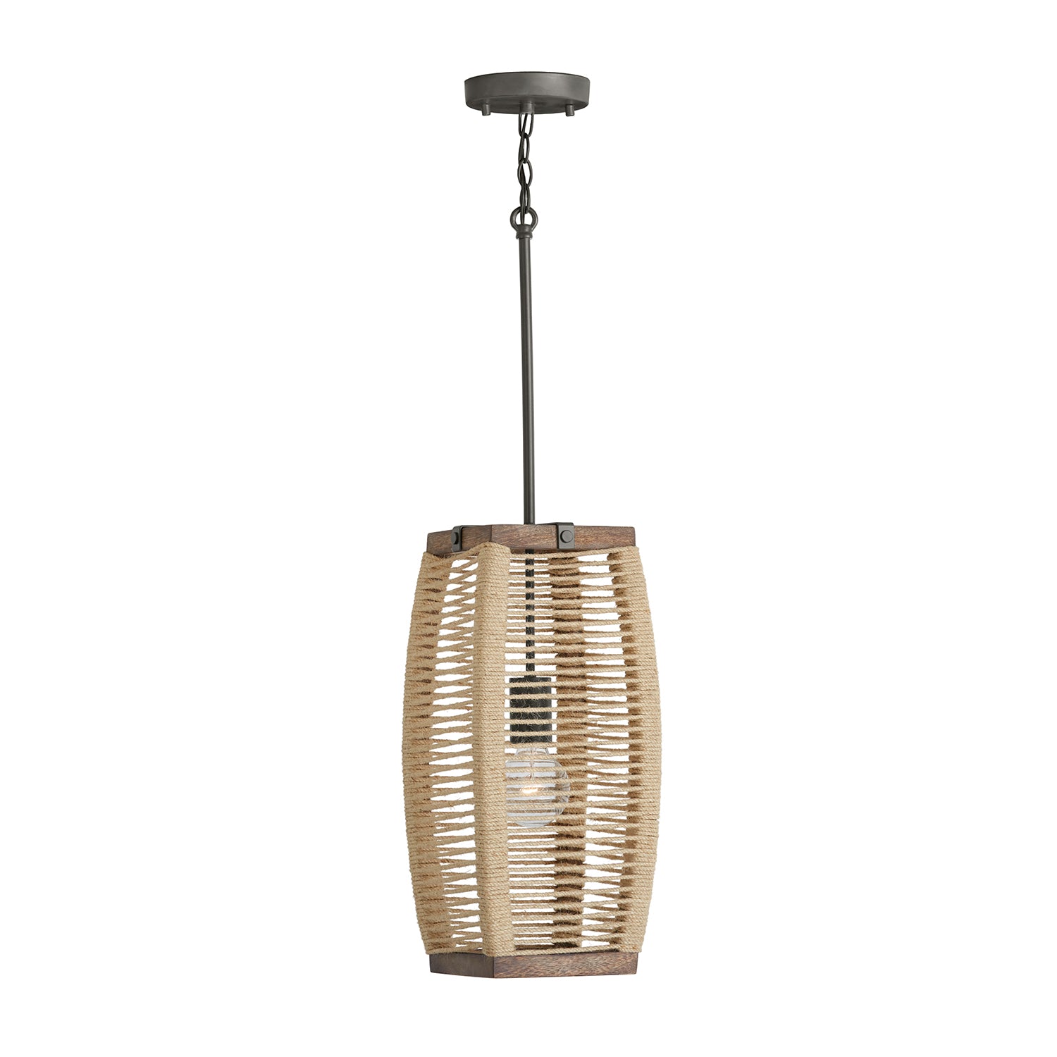 Capital Lighting - 340311YG - One Light Pendant - Jacob - Grey Wash and Grey Iron