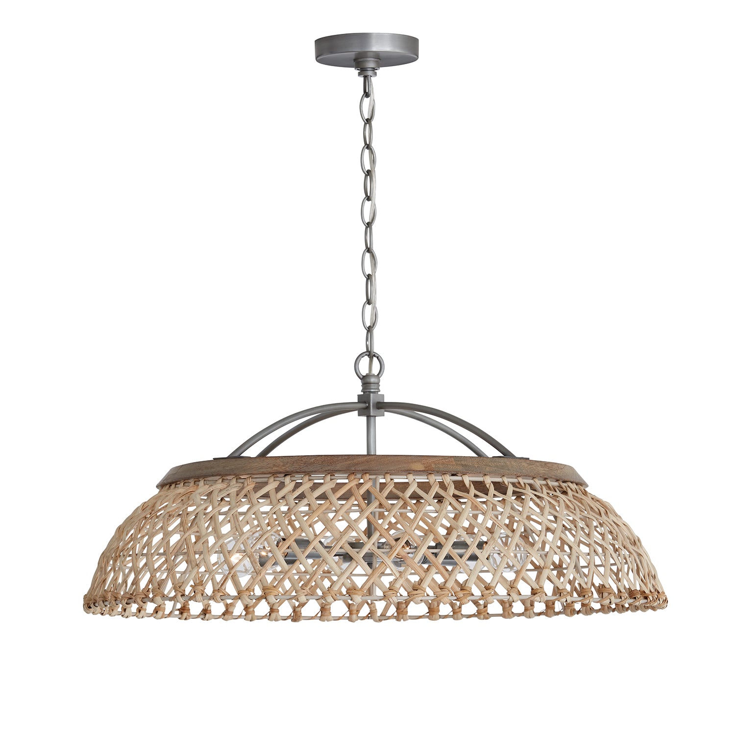 Capital Lighting - 340862GK - Six Light Pendant - Rainey - Grey Wash and Antique Nickel
