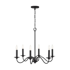 Capital Lighting - 437261BI - Six Light Chandelier - Vincent - Black Iron