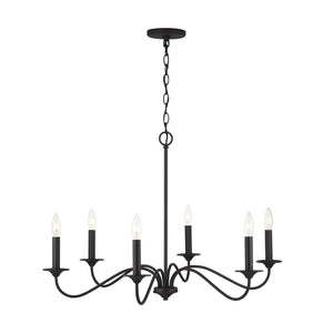 Capital Lighting - 437262BI - Six Light Chandelier - Vincent - Black Iron