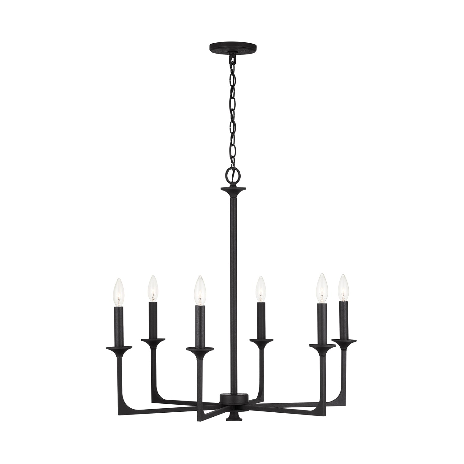 Capital Lighting - 437361BI - Six Light Chandelier - Clint - Black Iron