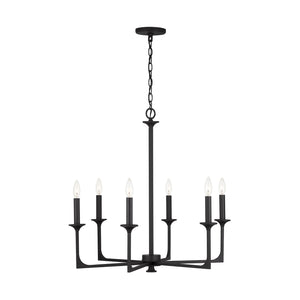 Capital Lighting - 437361BI - Six Light Chandelier - Clint - Black Iron