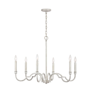 Capital Lighting - 438561WW - Six Light Chandelier - Demi - Winter White