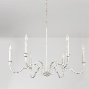 Capital Lighting - 438561WW - Six Light Chandelier - Demi - Winter White