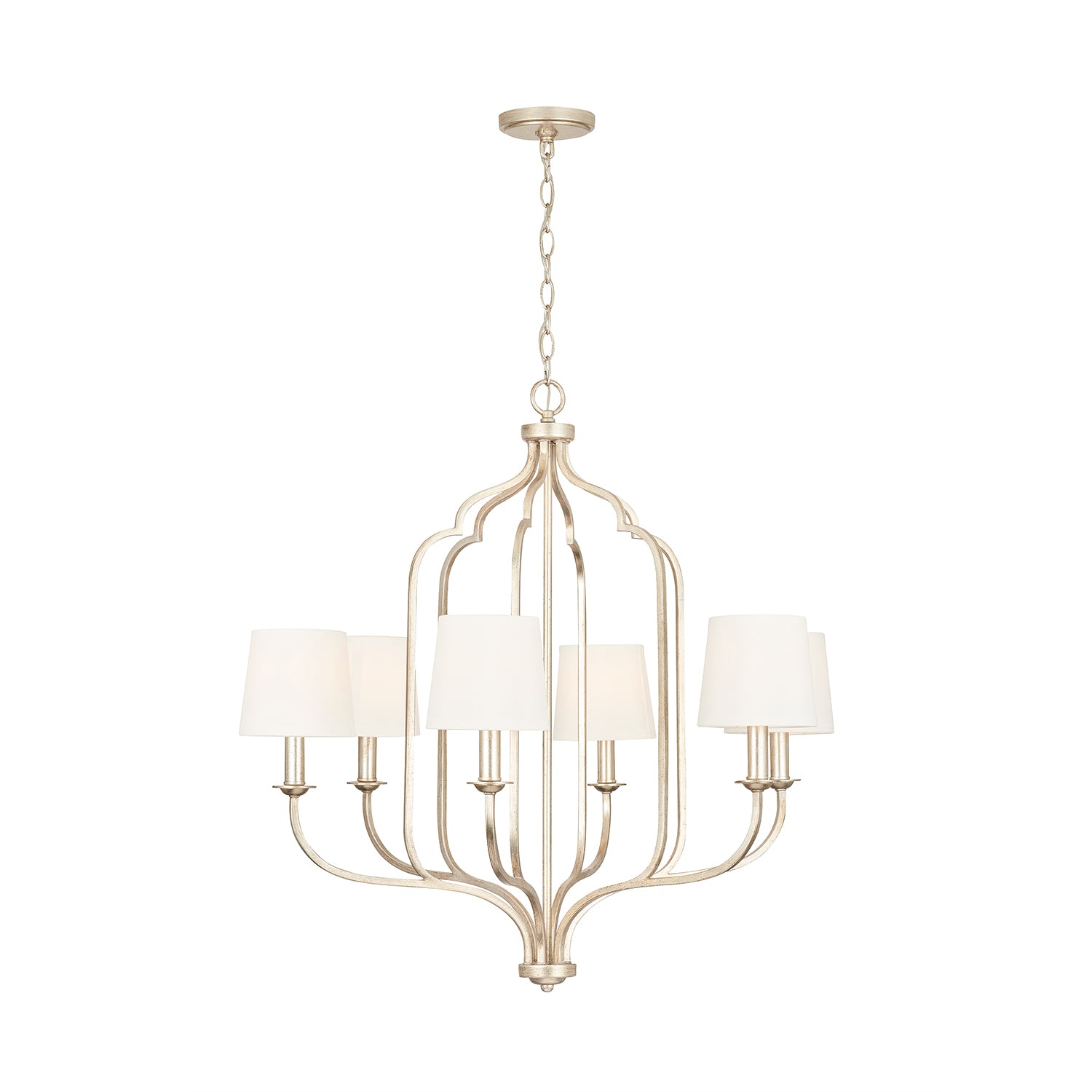 Capital Lighting - 438761WG-698 - Six Light Chandelier - Ophelia - Winter Gold