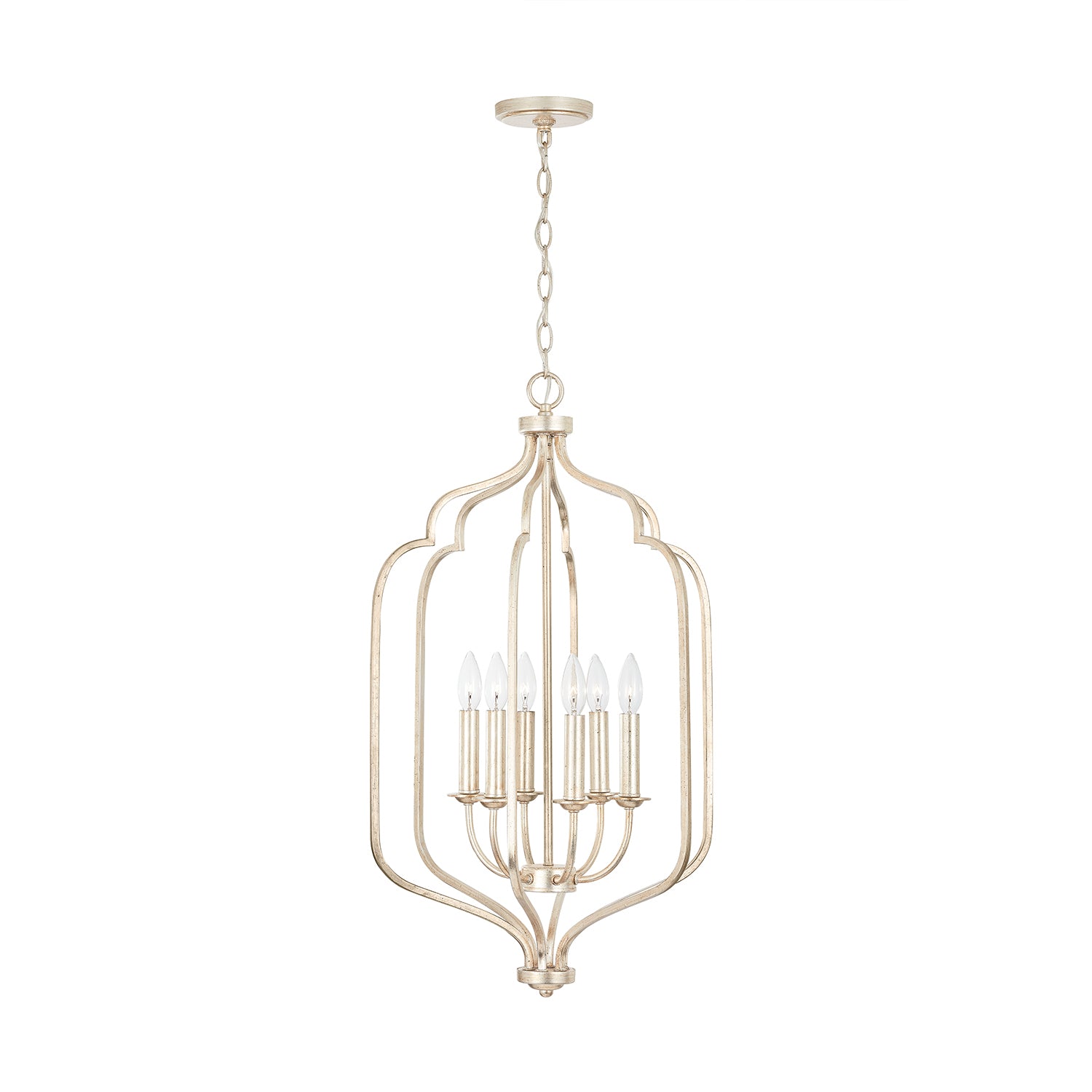 Capital Lighting - 538761WG - Six Light Foyer - Ophelia - Winter Gold
