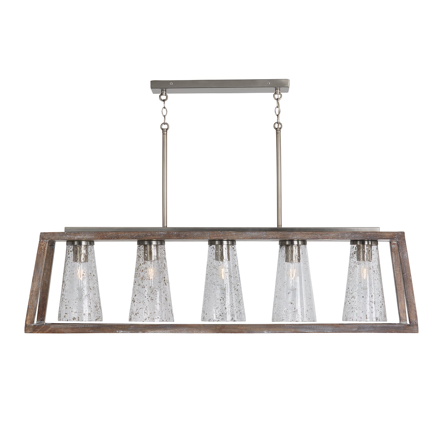 Capital Lighting - 840551HN-504 - Five Light Island Pendant - Connor - Barnhouse and Matte Nickel