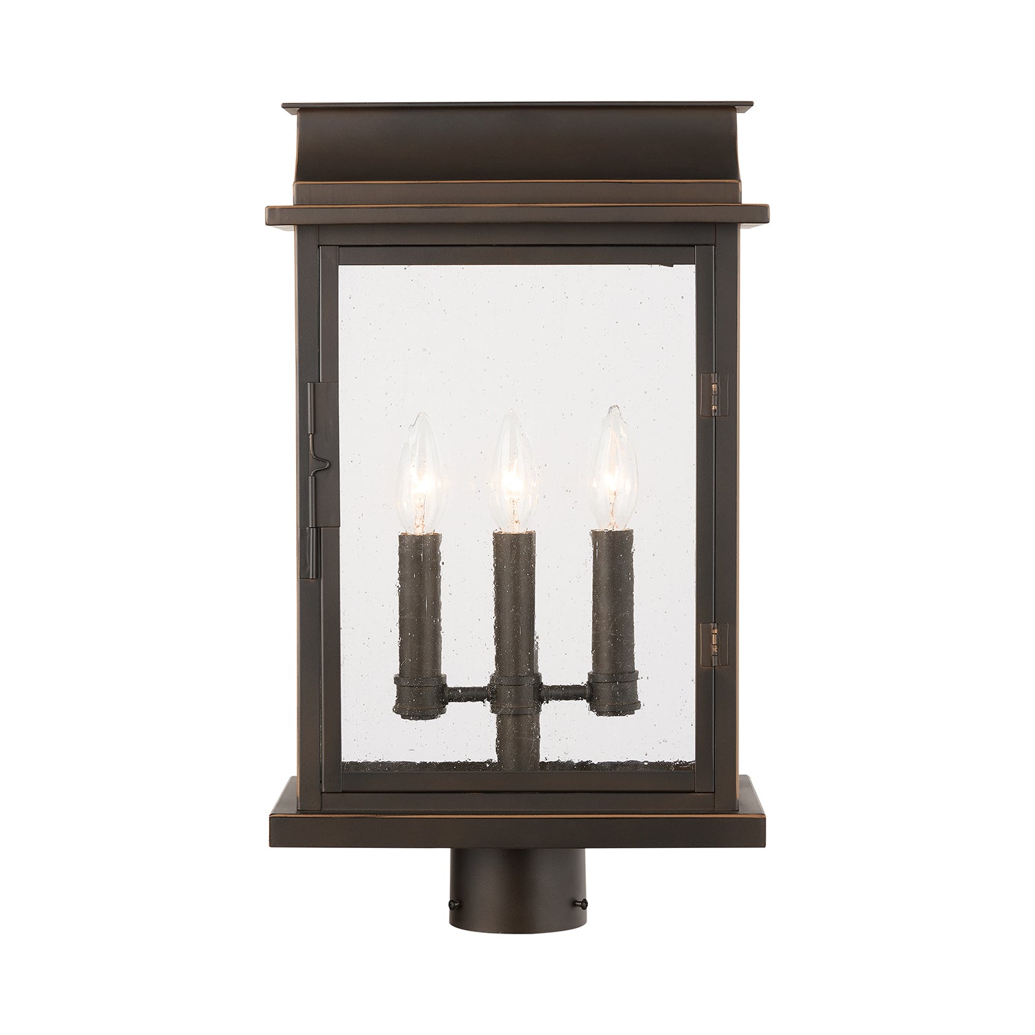 Capital Lighting - 936832OZ - Three Light Outdoor Post Lantern - Bolton - Oiled Bronze